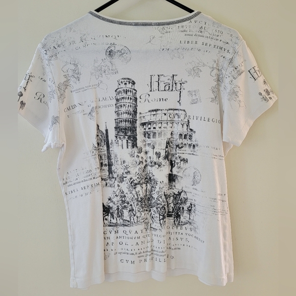 Womens Cactus Brand Italy T Shirt with Rhinestone Accents Size XL - Picture 2 of 4